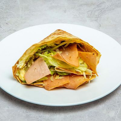 Smoked turkey crepe