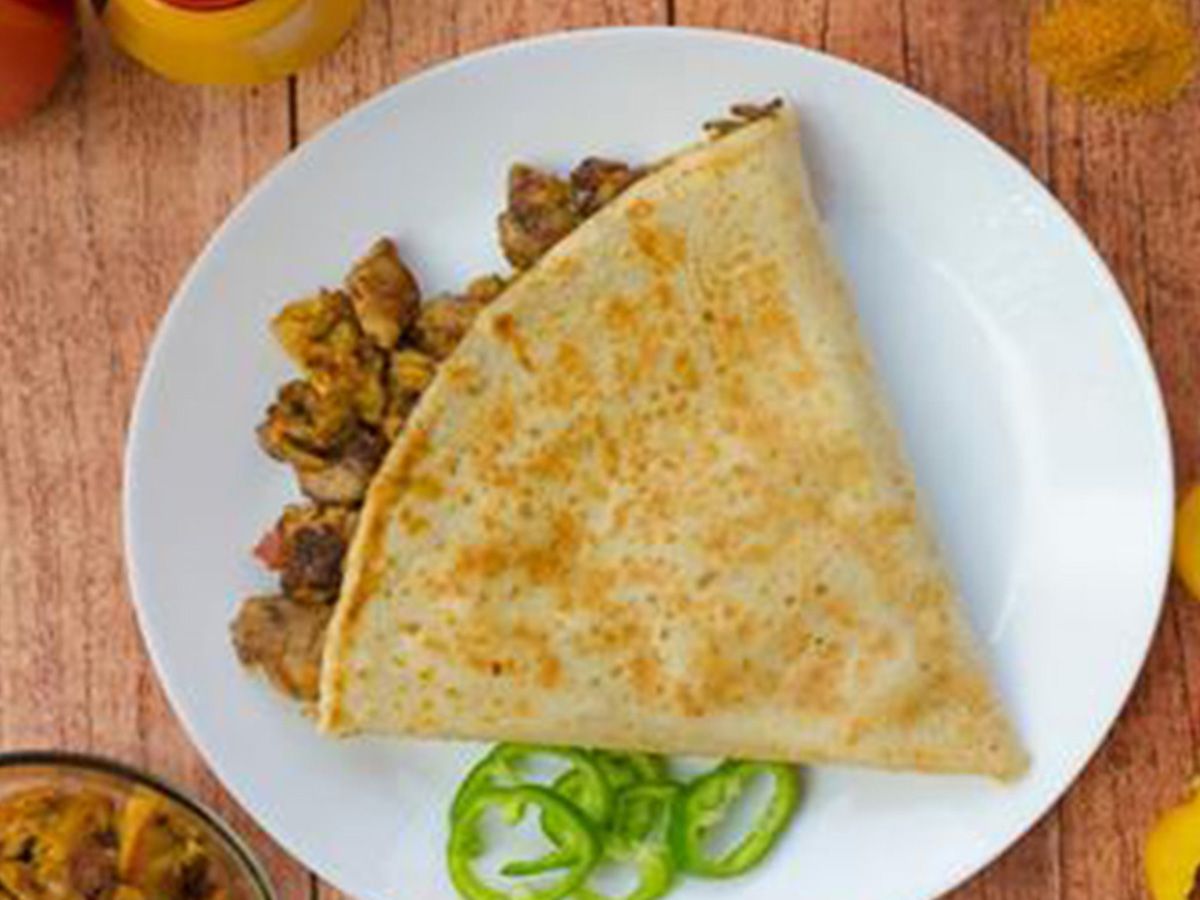 Chicken shawarma crepe