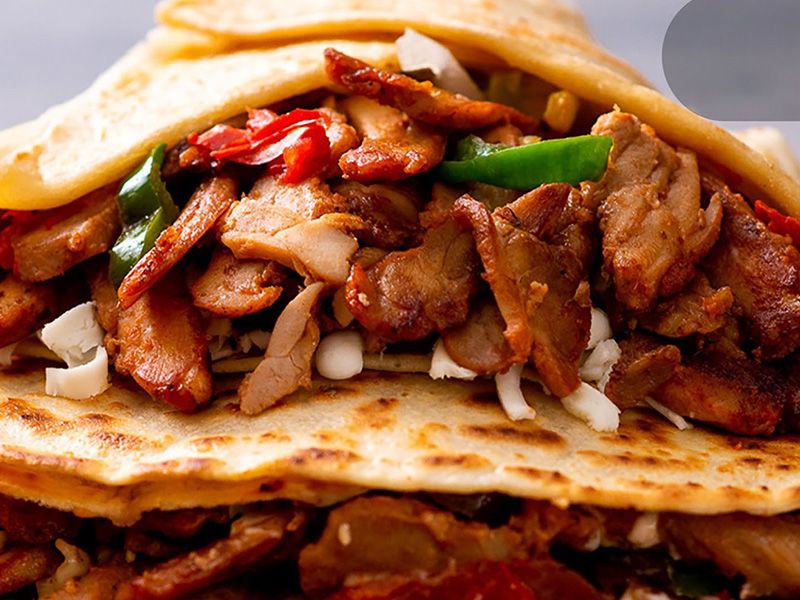 Chicken shawerma crepe