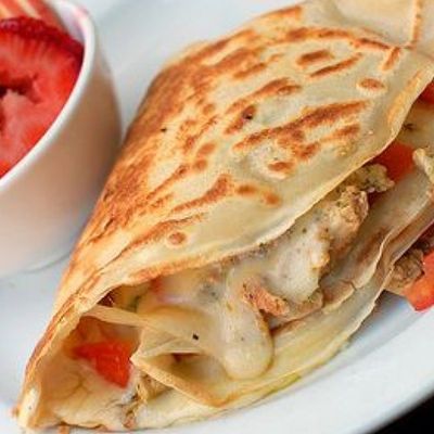 Chicken shawarma crepe