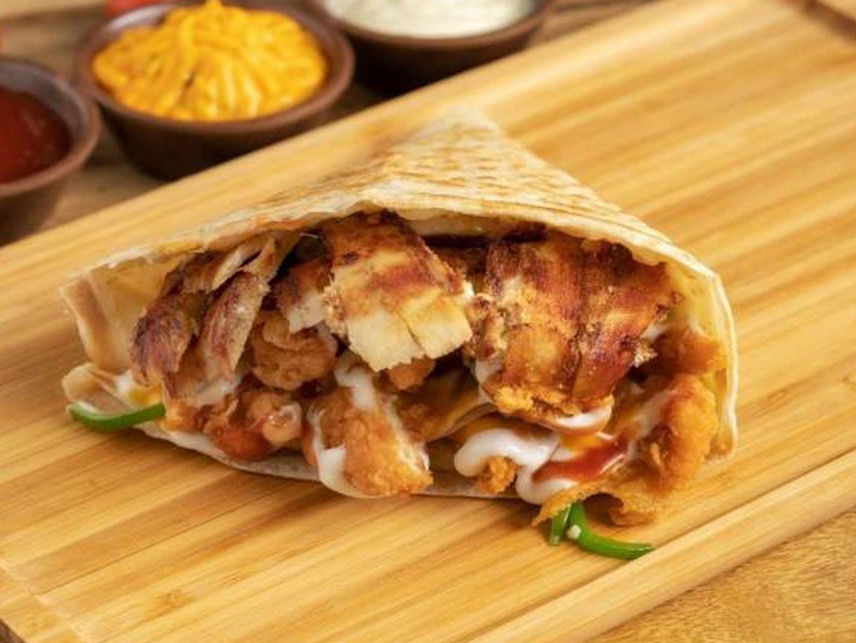 Chicken shawarma crepe