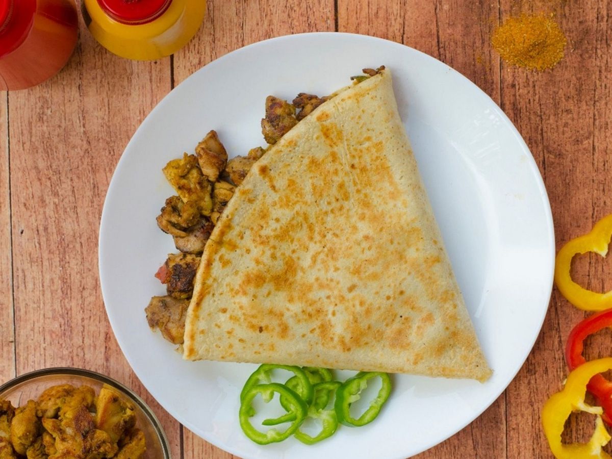 Chicken shawarma crepe