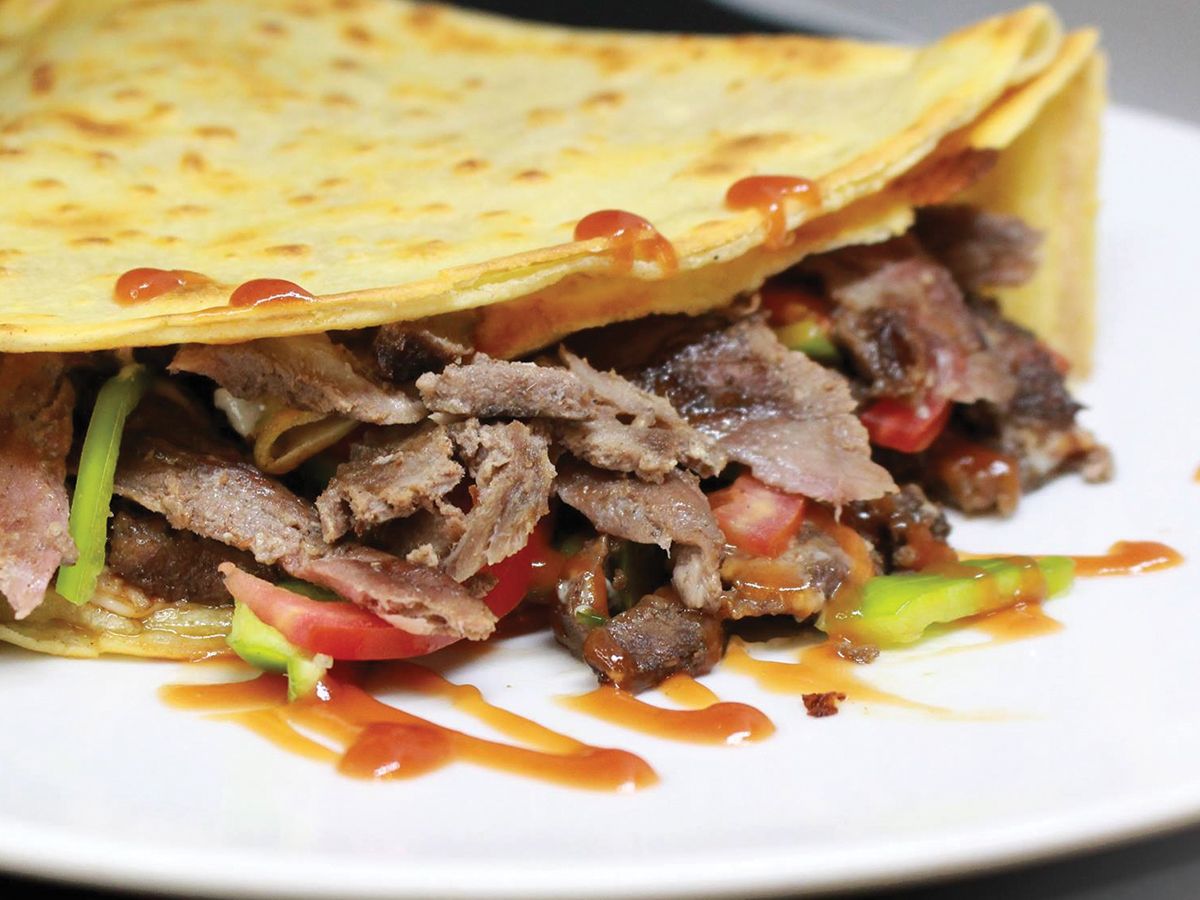 meat shawarma crepe