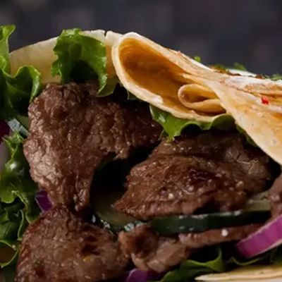 Meat shawarma crepe