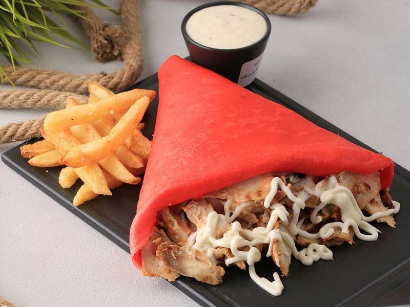 Chicken Shawerma Crepe