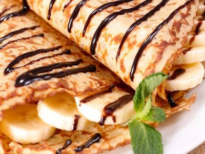 Chocolate With Banana Crepe