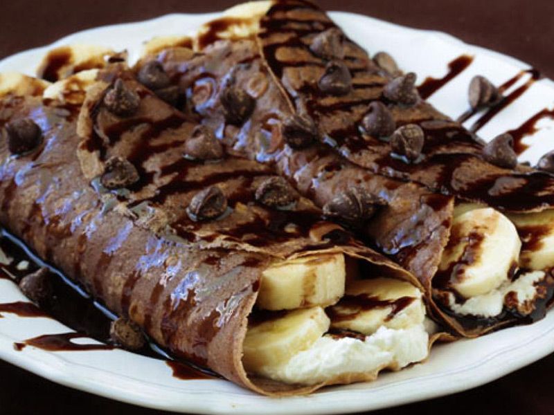 Chocolate And Banana Crepe