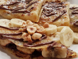 Chocolate With Banana And Nuts Crepe