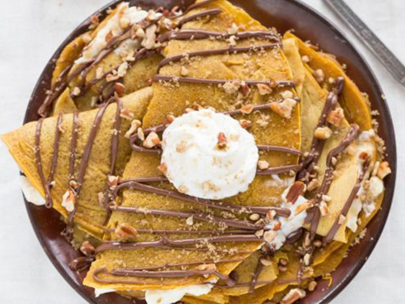 Chocolate With Nuts Crepe