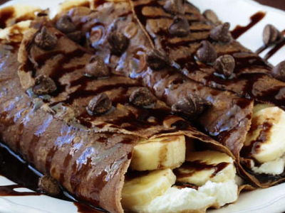 Chocolate And Banana Crepe