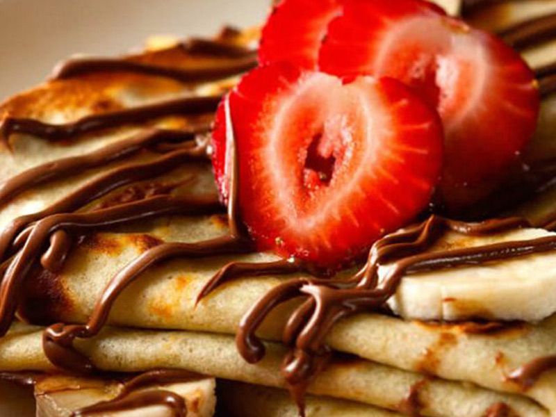 Chocolate With Fruits Crepe