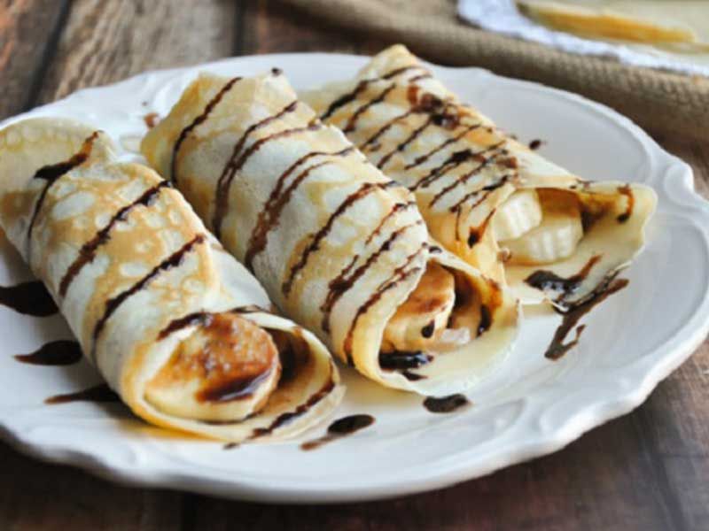 Chocolate With Banana Crepe