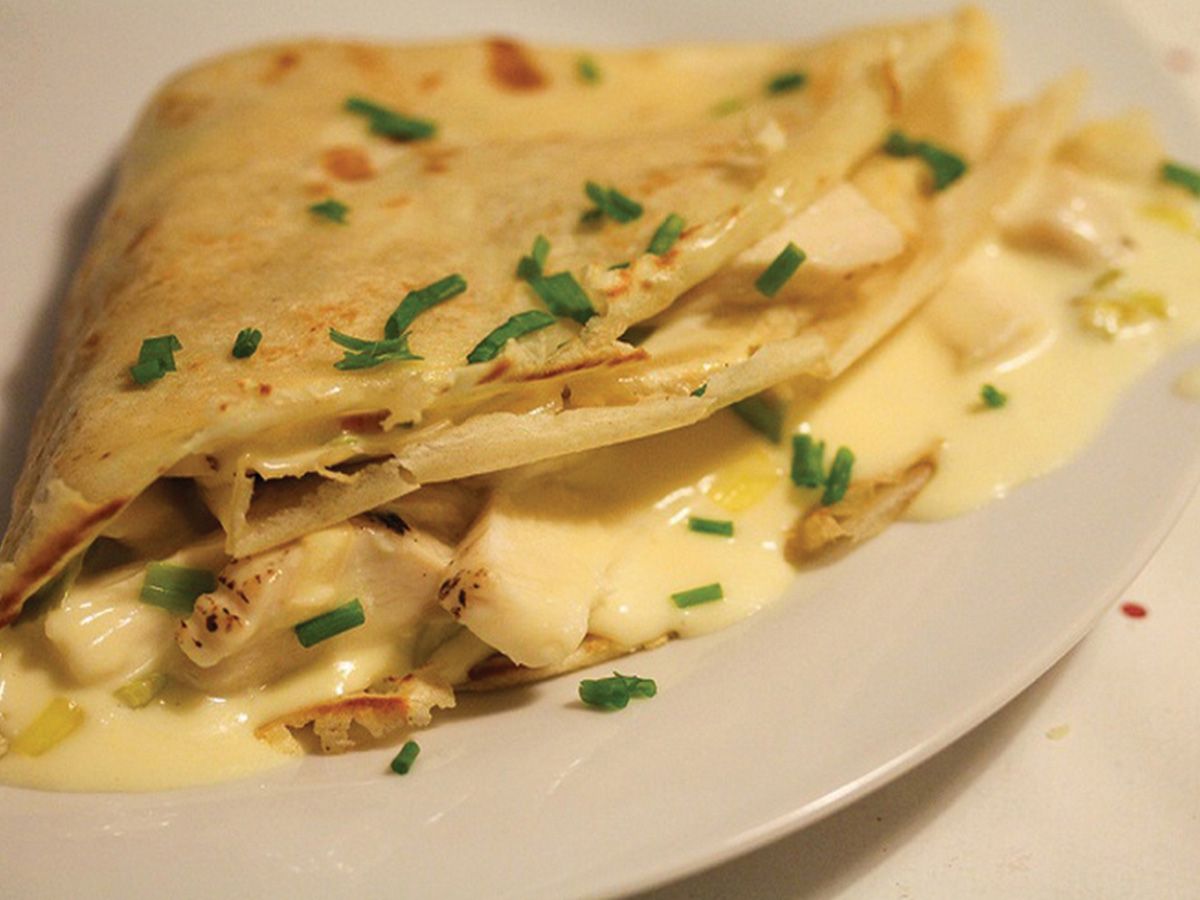 Cheddar crepe