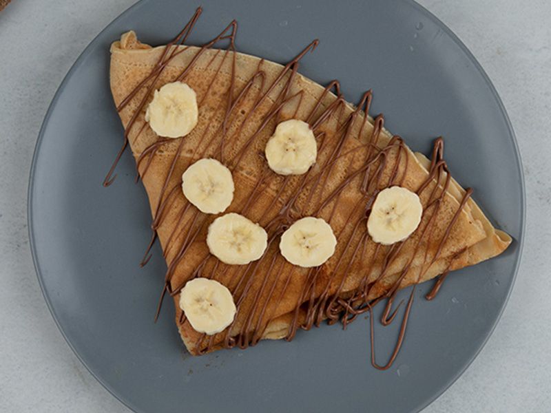 Banana With Chocolate Crepe