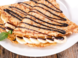 Chocolate and banana crepe