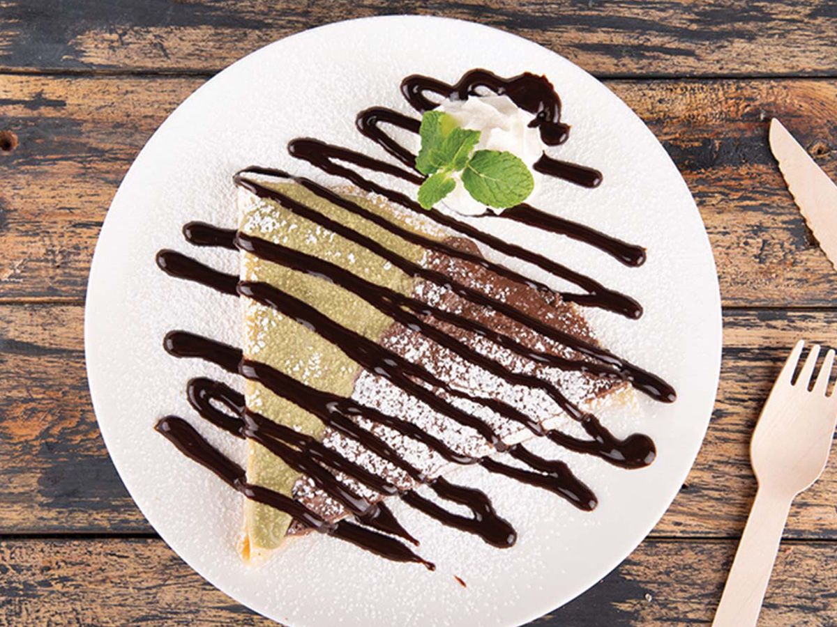 Plain chocolate crepe