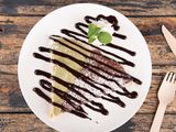 Plain chocolate crepe