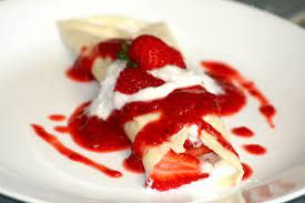 Strawberry Sauce Crepe
