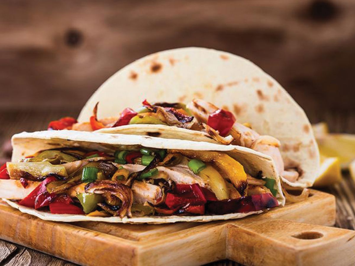 Meat fajita crepe