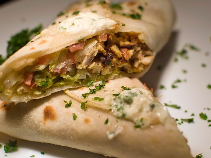 Chicken Pane With Oriental Sausage Crepe