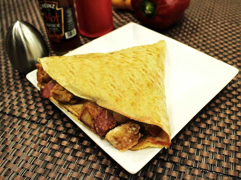 Chicken Pane And Sausage Crepe