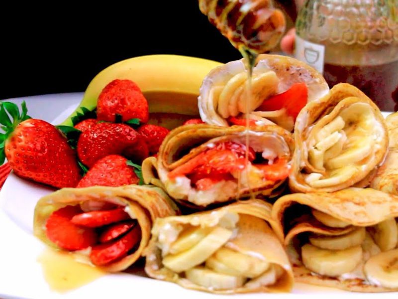 Chocolate With Fruits Crepe