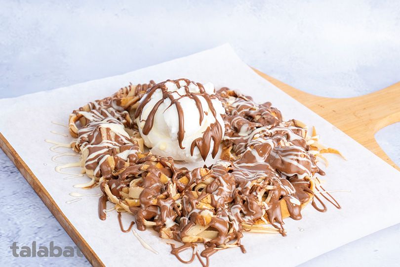 Fettuccine And Ice Cream Crepe