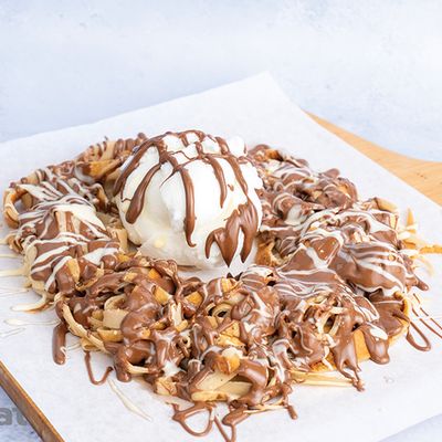 Fettuccine And Ice Cream Crepe