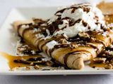 Cream and honey crepe