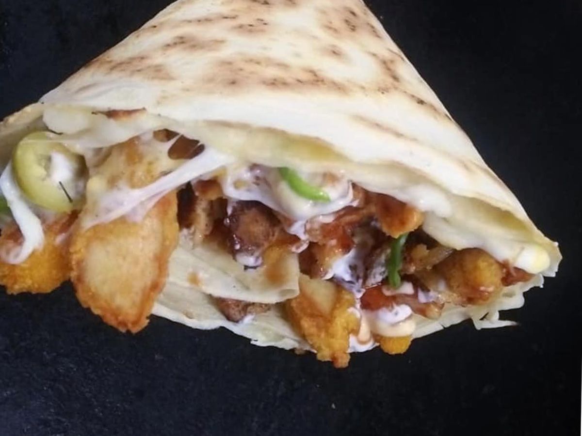 Crispy chicken crepe