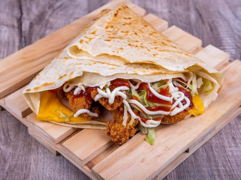 Spicy Al Baik Crispy Chicken Crepe