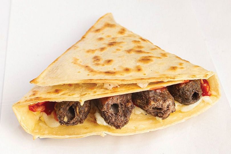 Kofta on Charcoal Crepe