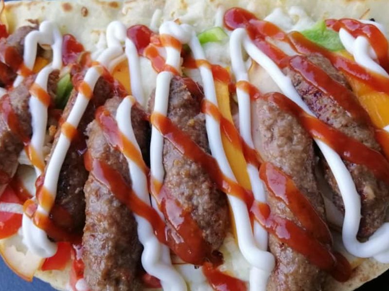 Charcoal Grilled Kofta Crepe