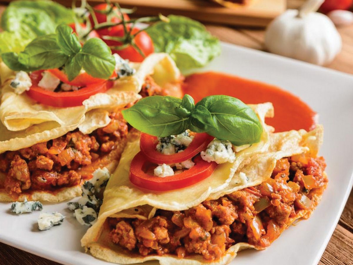 Minced meat crepe