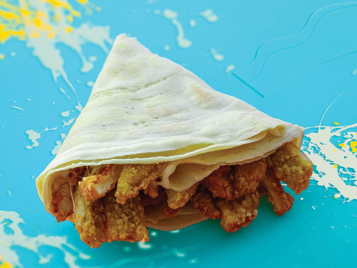 Mix chicken crepe