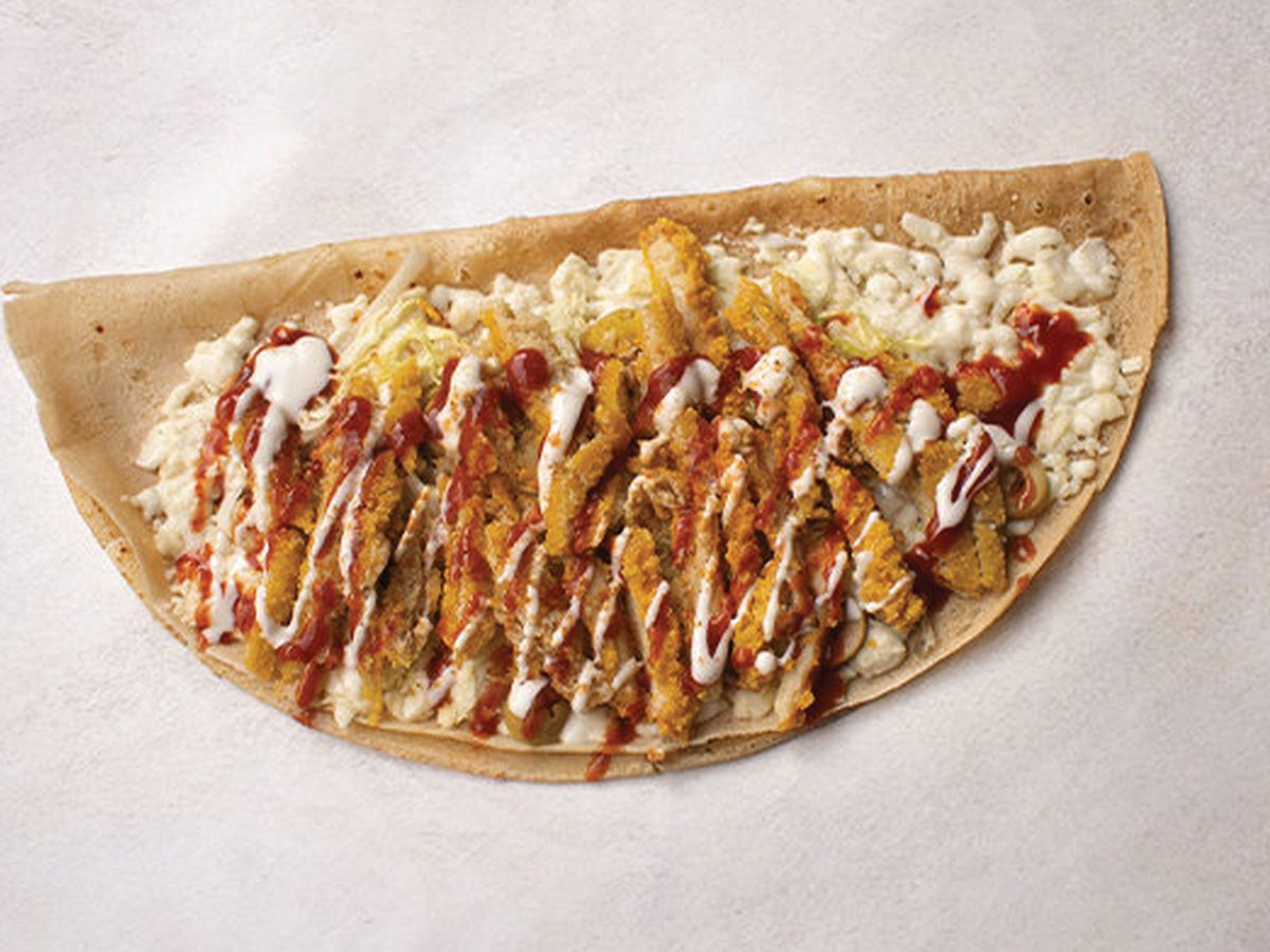 Mix chicken crepe