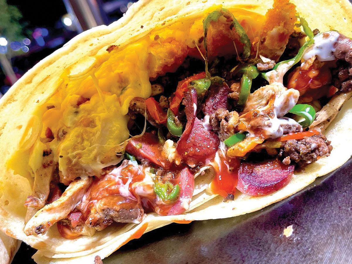 mix meat Crepe