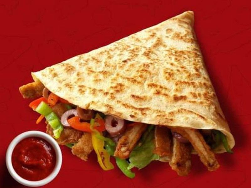 Beef Burger With Eggs And Cheese Crepe
