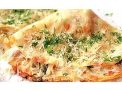 Mix Cheese With Sausage Crepe