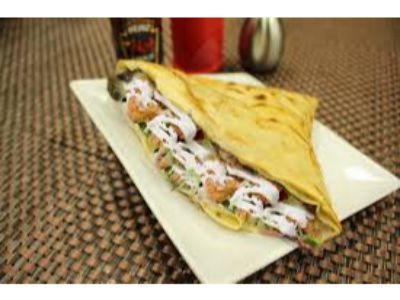 Mix Cheese And Pastrami Crepe