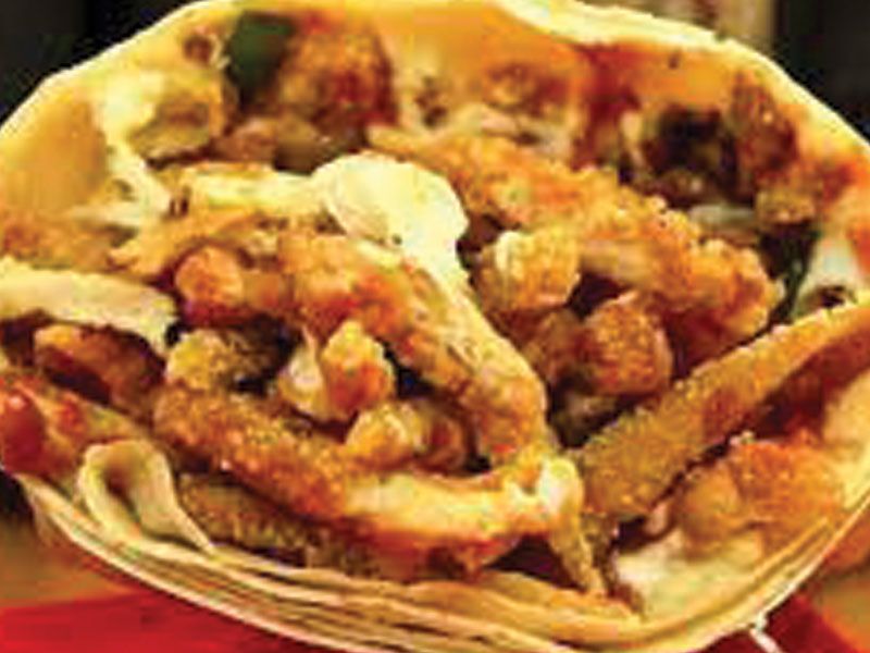chicken burger crepe