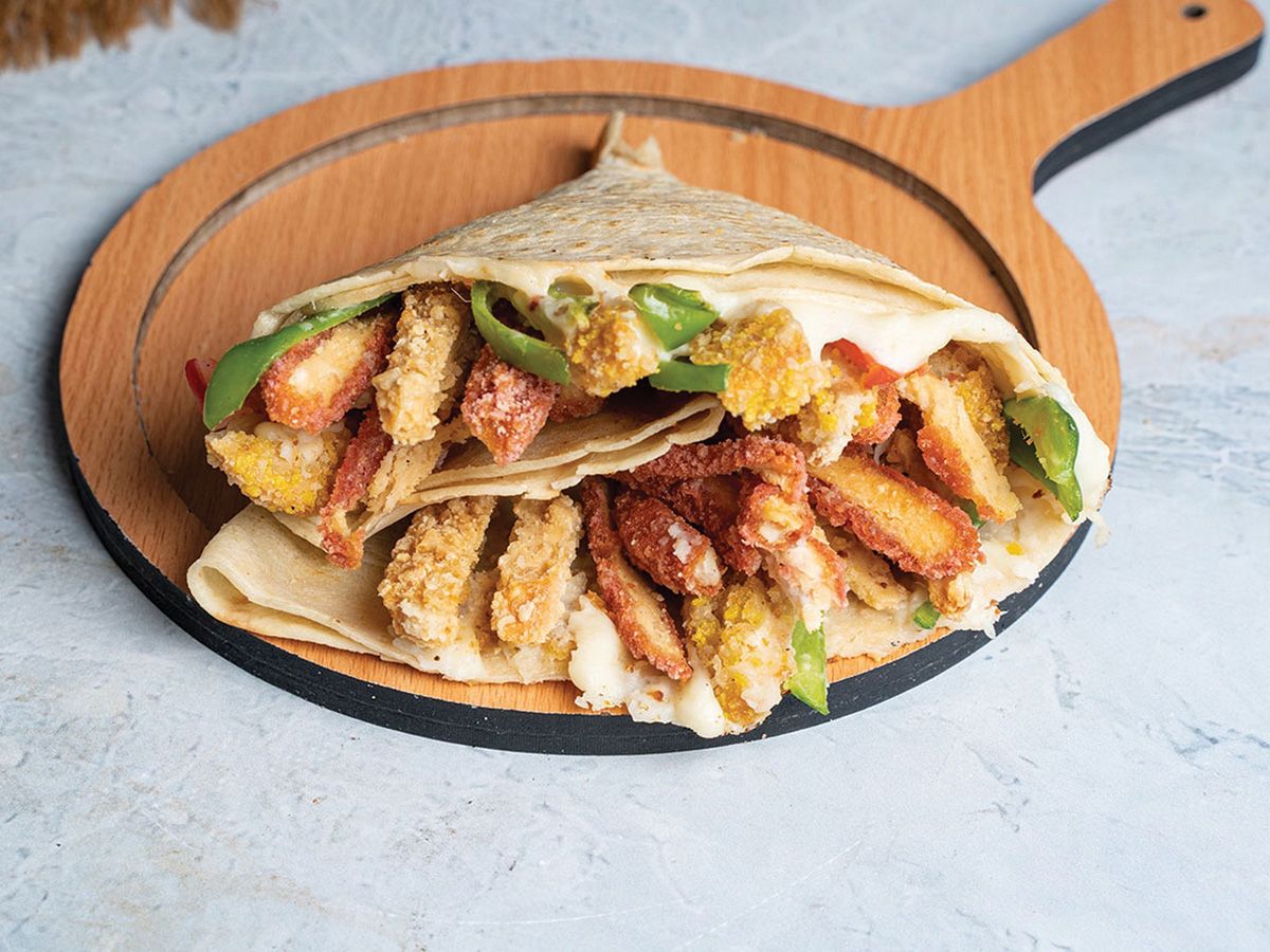 Mix chicken crepe