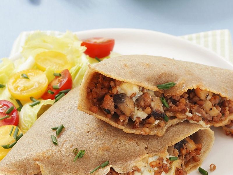 Mix Chicken With Pastrami Crepe