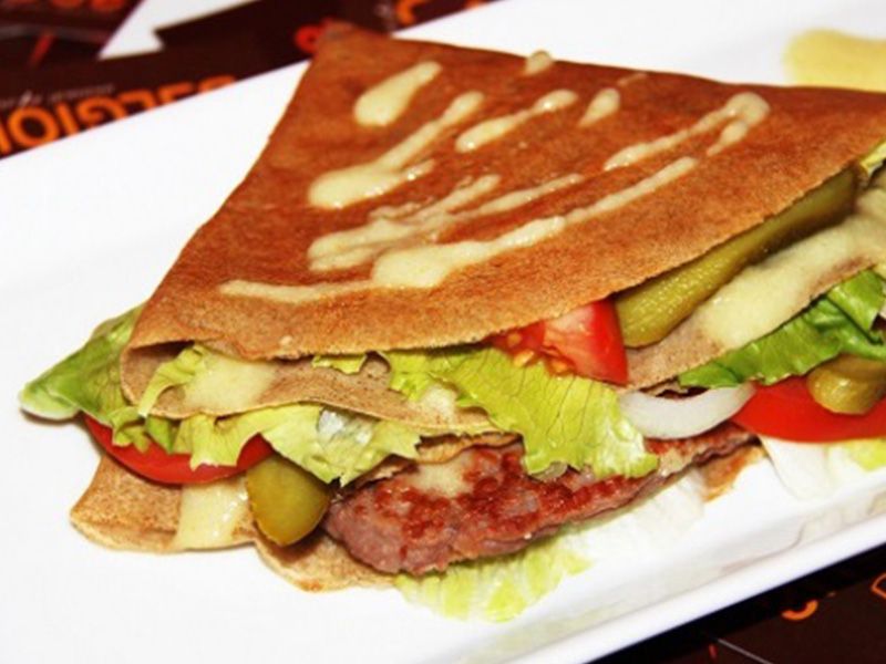 Mix meat crepe