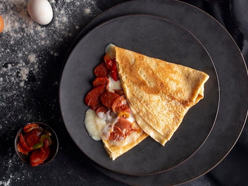 Mexican Hot Dog Crepe