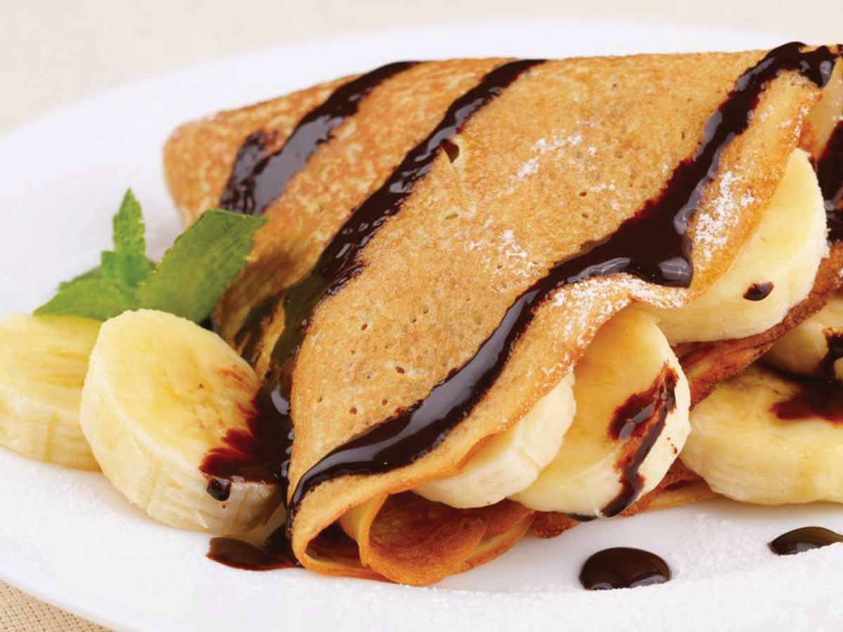 Nutella with banana crepe