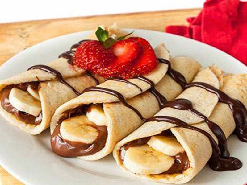 Banana With Nutella Chocolate Crepe