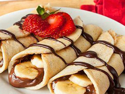 Nutella Banana With Honey Crepe