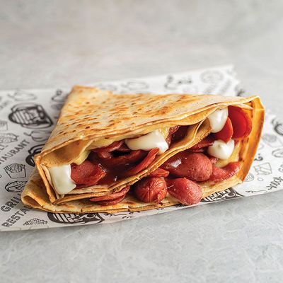 Hot Dog Mushroom Crepe