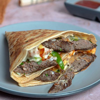 Lamb Meat Burger Crepe